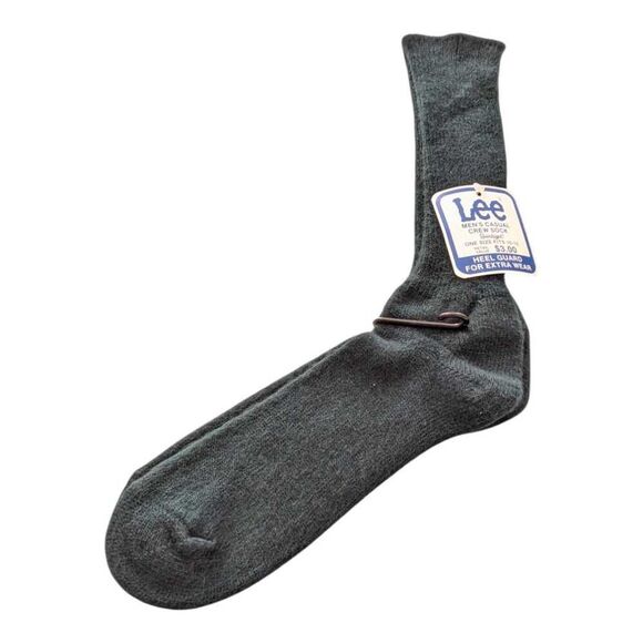 Other - Vintage Mens Lee Casual Crew Socks Green 10-13 Orlon‎ Acrylic Nylon Sanitized